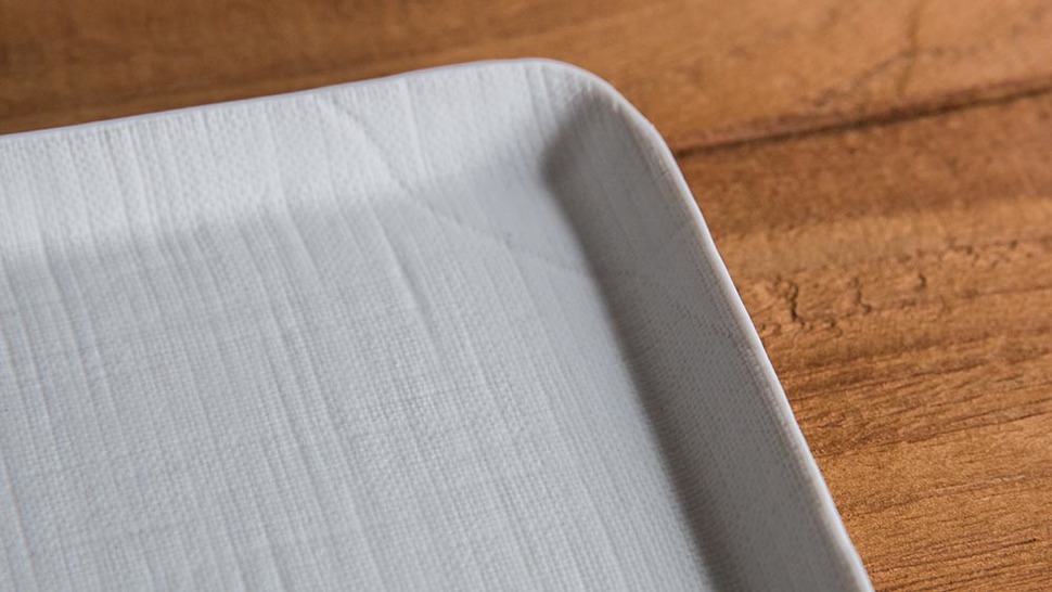 ceramic mimic fabric 角皿(プレーン)の商品写真 拡大ズーム