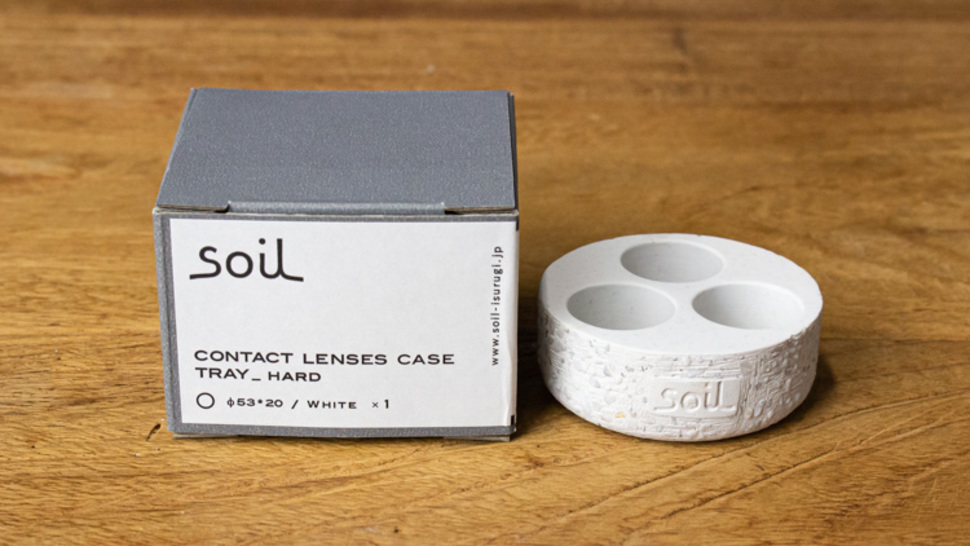 CONTACT LENSES CASE TRAY hard(ホワイト)と化粧箱