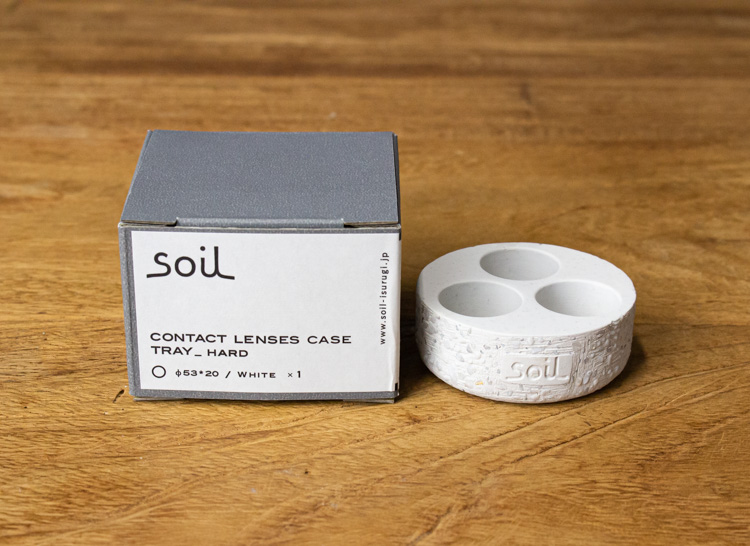 CONTACT LENSES CASE TRAY hard(ホワイト)と化粧箱 商品写真